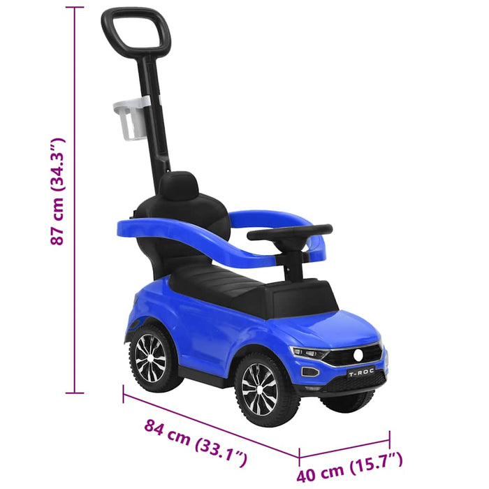 Mașinuță primii pași Volkswagen T-Roc, albastru - WALTI WALTI