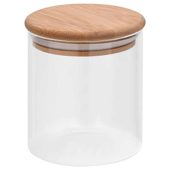 Borcane din sticlă depozitare, capac de bambus, 10 buc., 600 ml - WALTI WALTI