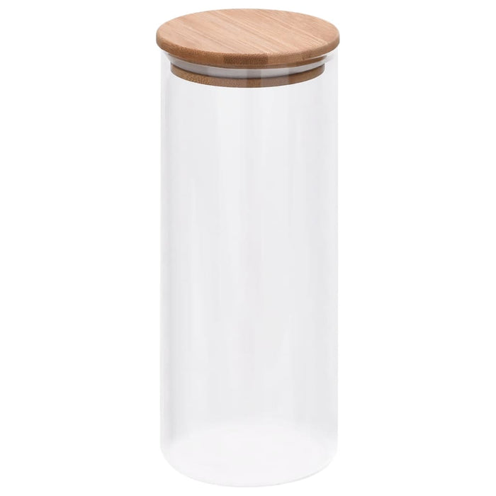 Borcane din sticlă depozitare, capac de bambus, 6 buc., 1000 ml - WALTI WALTI