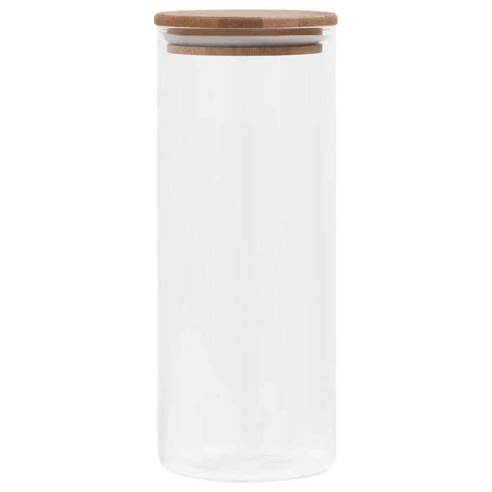 Borcane din sticlă depozitare, capac de bambus, 6 buc., 1000 ml - WALTI WALTI