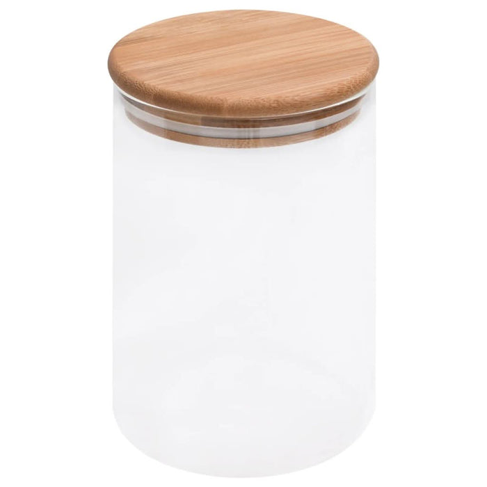 Borcane de depozitare din sticlă capac de bambus 4 buc. 800 ml - WALTI WALTI