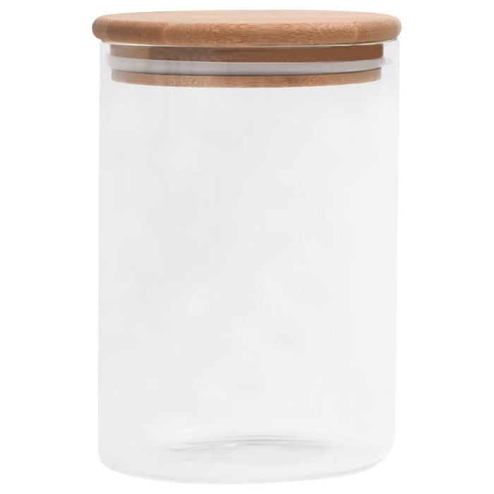 Borcane de depozitare din sticlă capac de bambus 4 buc. 800 ml - WALTI WALTI