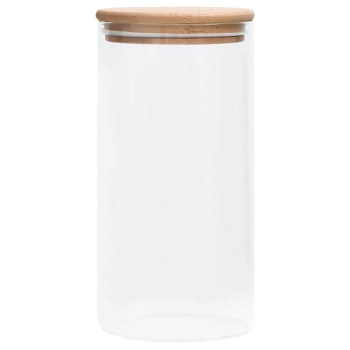 Borcane de depozitare din sticlă capac de bambus 4 buc. 1200 ml - WALTI WALTI