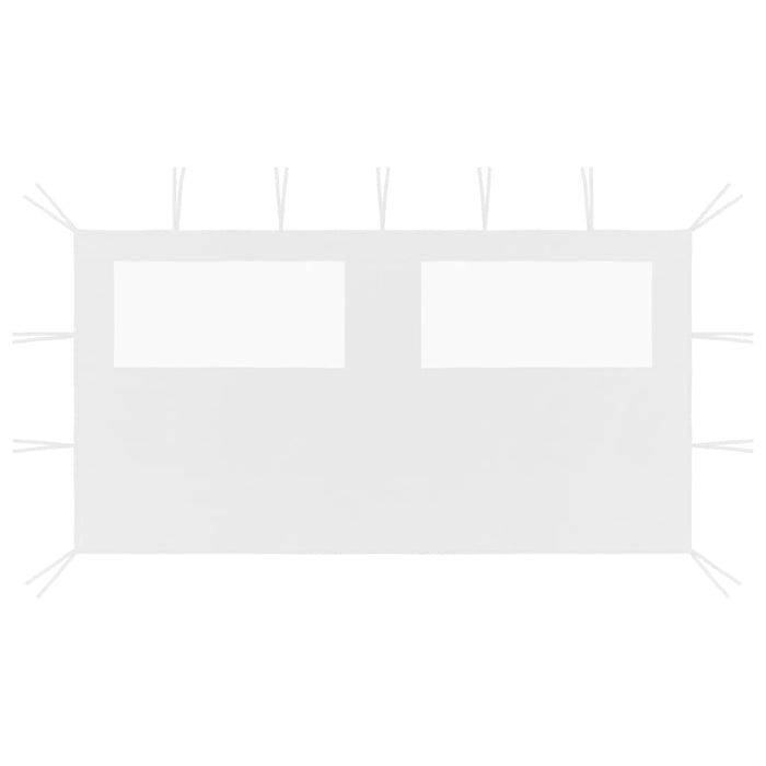 Perete lateral foișor cu ferestre, alb, 4x2 m - WALTI WALTI