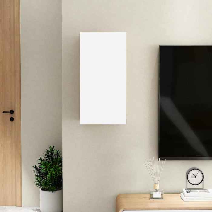 Comodă TV, alb, 30,5x30x60 cm, lemn prelucrat WALTI