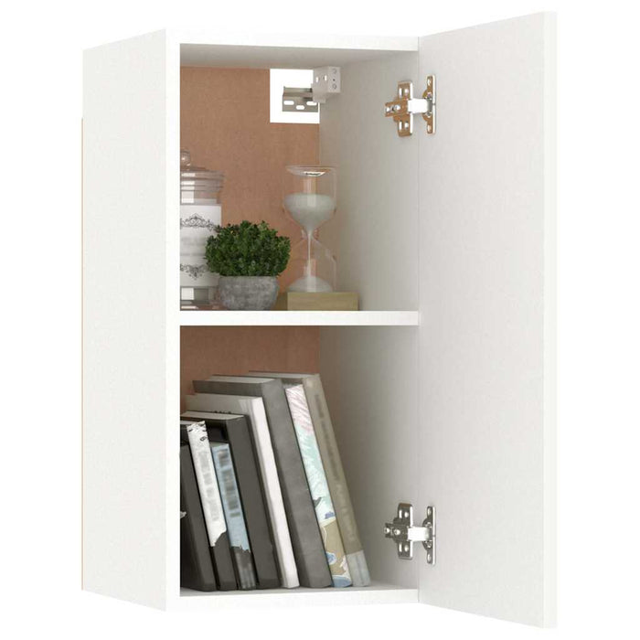 Comodă TV, alb, 30,5x30x60 cm, lemn prelucrat WALTI