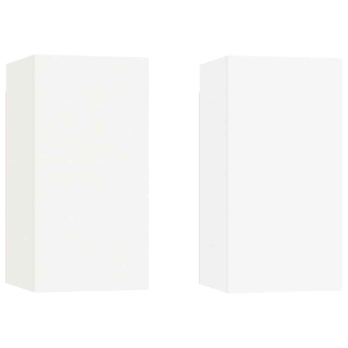 Comode TV, 2 buc., alb, 30,5x30x60 cm, lemn prelucrat WALTI