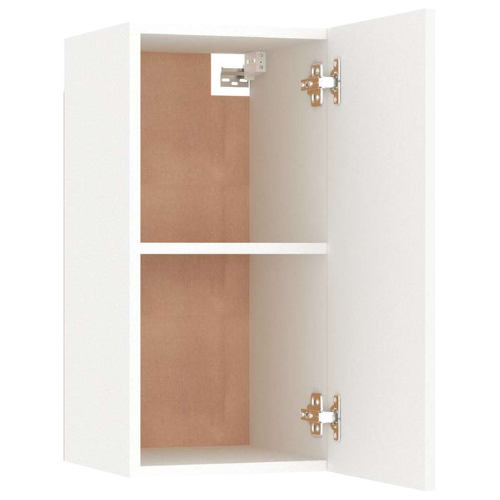 Comode TV, 2 buc., alb, 30,5x30x60 cm, lemn prelucrat WALTI