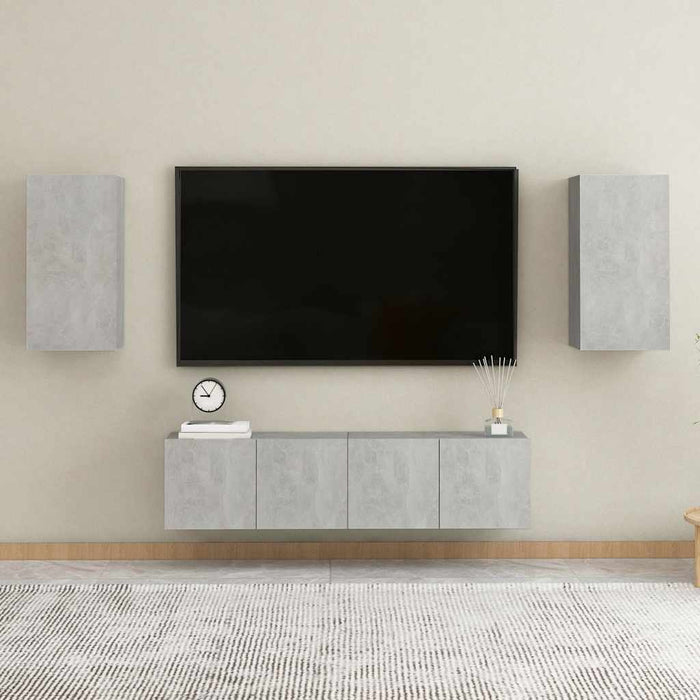 Comodă TV, gri beton, 30,5x30x60 cm, lemn prelucrat WALTI