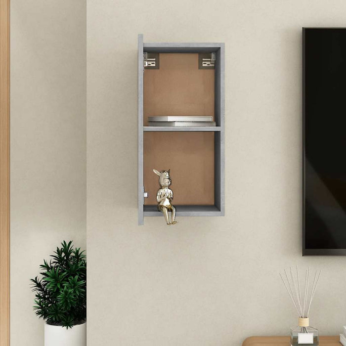 Comodă TV, gri beton, 30,5x30x60 cm, lemn prelucrat WALTI