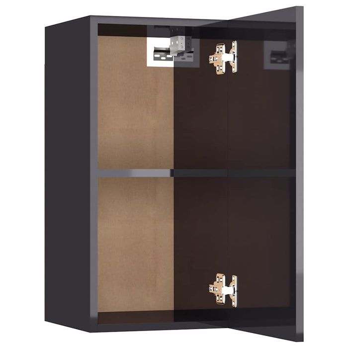 Comodă TV, gri extralucios, 30,5x30x60 cm, lemn prelucrat WALTI