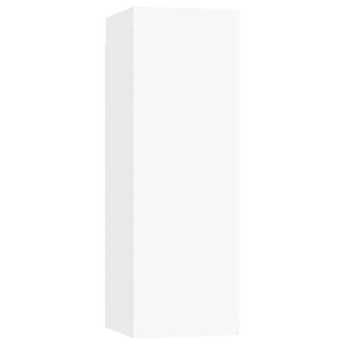 Comode TV, 2 buc., alb, 30,5x30x90 cm, lemn prelucrat WALTI