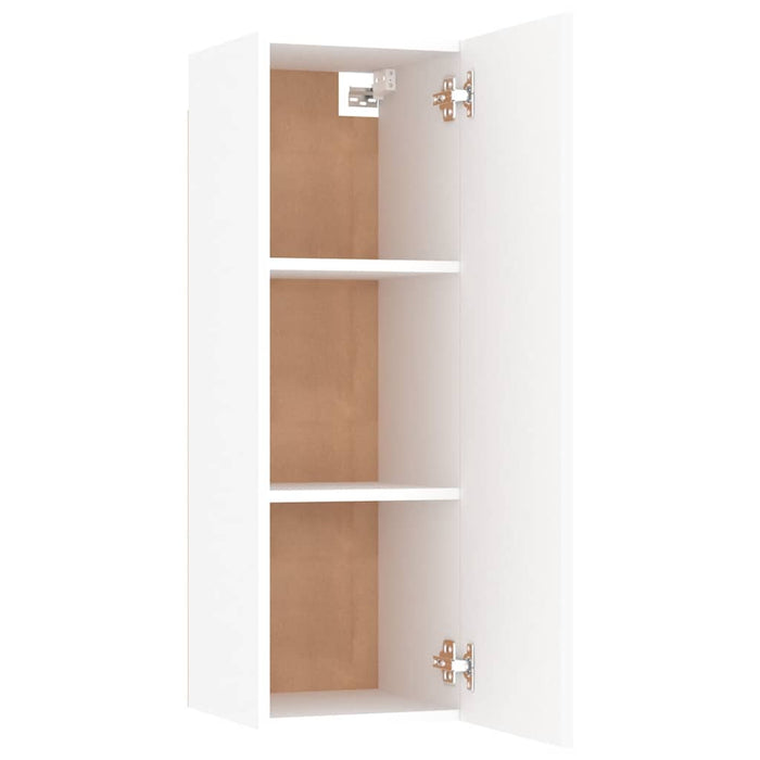 Comode TV, 2 buc., alb, 30,5x30x90 cm, lemn prelucrat WALTI