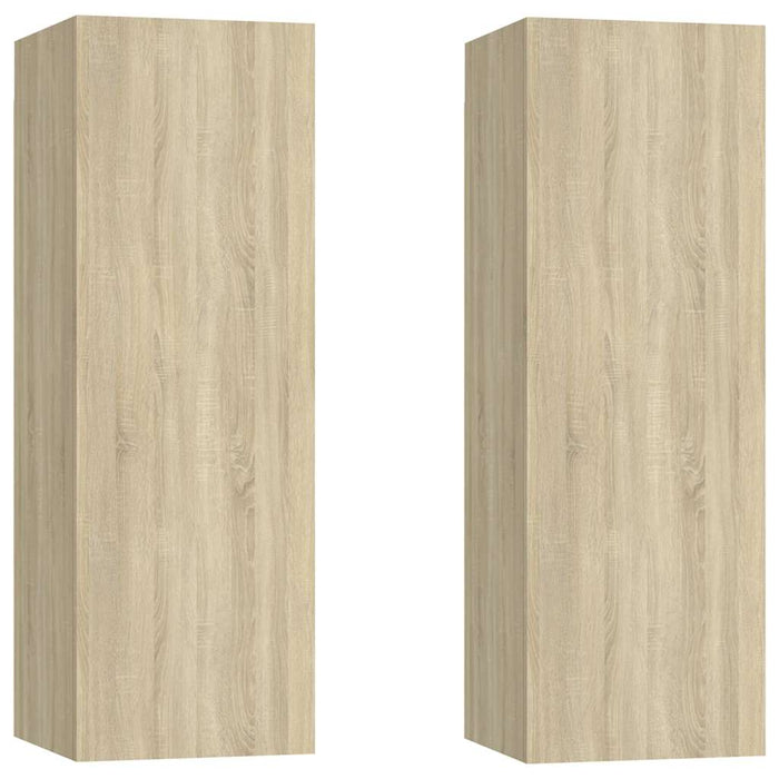 Comode TV, 2 buc., stejar Sonoma, 30,5x30x90 cm, lemn prelucrat - WALTI WALTI