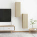 Comode TV, 2 buc., stejar Sonoma, 30,5x30x90 cm, lemn prelucrat - WALTI WALTI