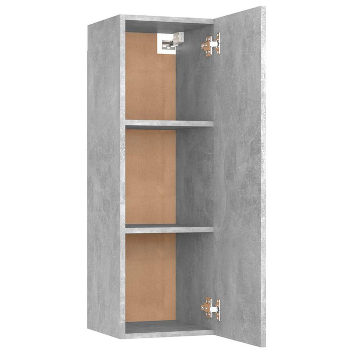 Comodă TV, gri beton, 30,5x30x90 cm, lemn prelucrat WALTI