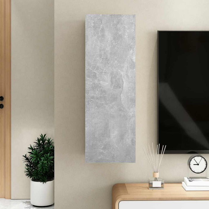 Comodă TV, gri beton, 30,5x30x90 cm, lemn prelucrat WALTI