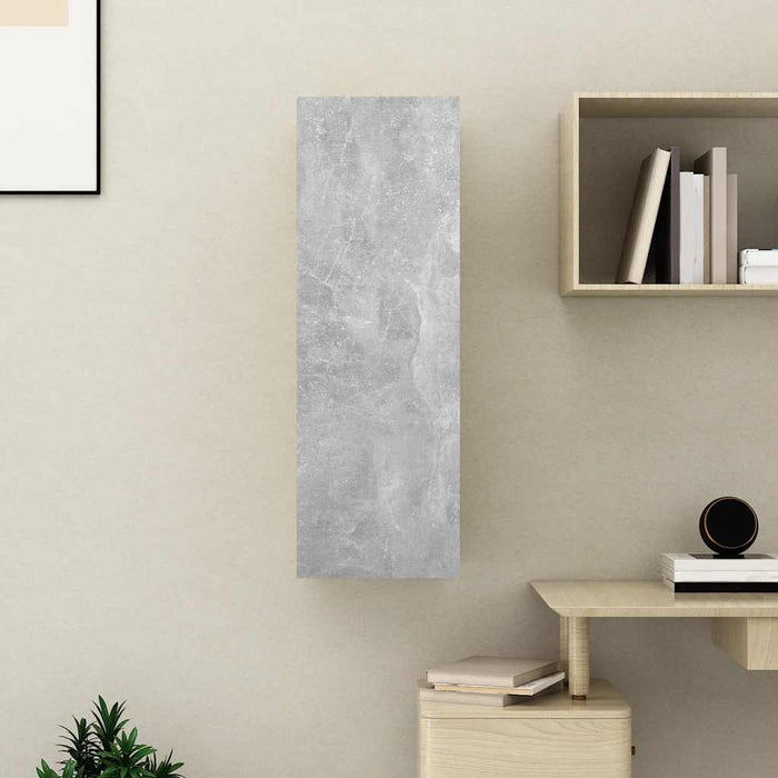 Comodă TV, gri beton, 30,5x30x90 cm, lemn prelucrat WALTI