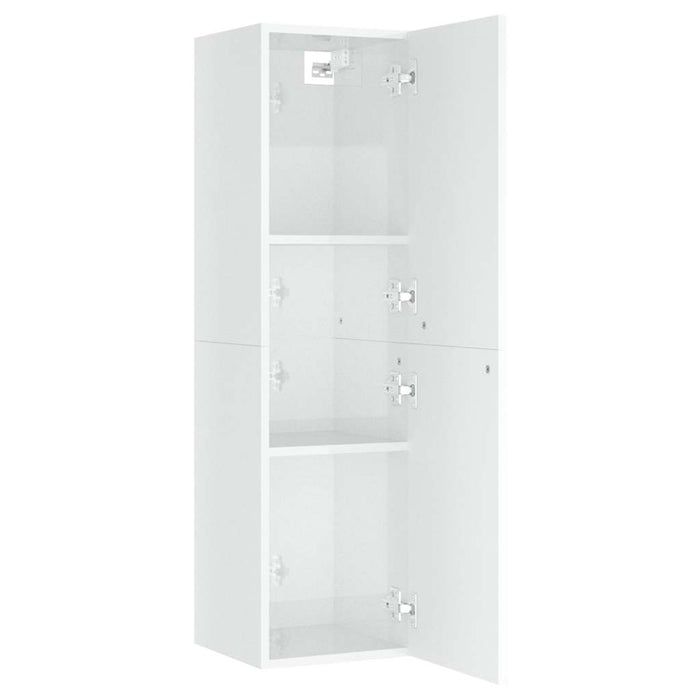Comode TV, 2 buc. alb extralucios 30,5x30x110 cm lemn prelucrat WALTI