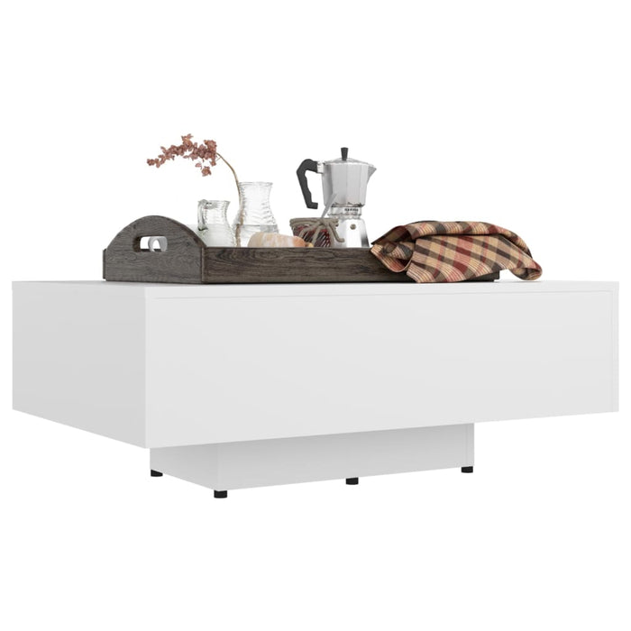 Măsuță de cafea, alb, 85x55x31 cm, lemn prelucrat WALTI