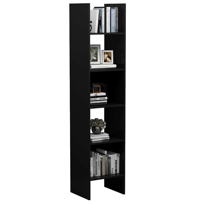 Bibliotecă, negru, 40x35x180 cm, lemn prelucrat WALTI