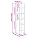 Bibliotecă, gri beton, 40x35x180 cm, lemn prelucrat - WALTI WALTI