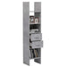 Bibliotecă, gri beton, 40x35x180 cm, lemn prelucrat - WALTI WALTI