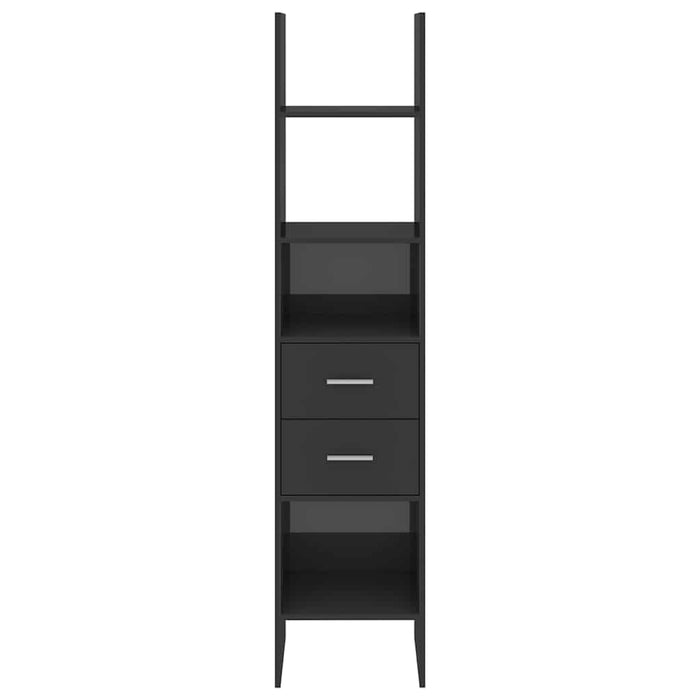 Bibliotecă, gri extralucios, 40x35x180 cm, PAL WALTI