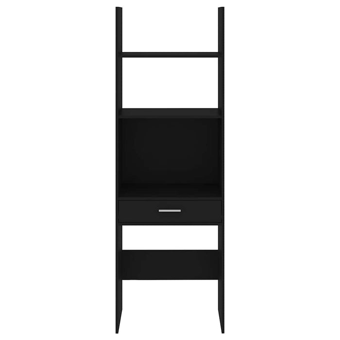 Bibliotecă, negru, 60x35x180 cm, PAL WALTI