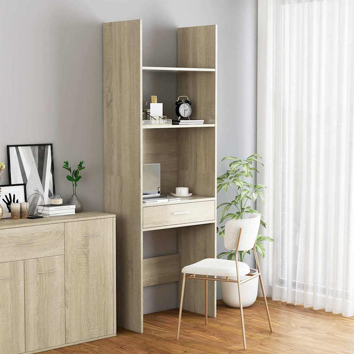 Bibliotecă, stejar sonoma, 60x35x180 cm, lemn prelucrat WALTI