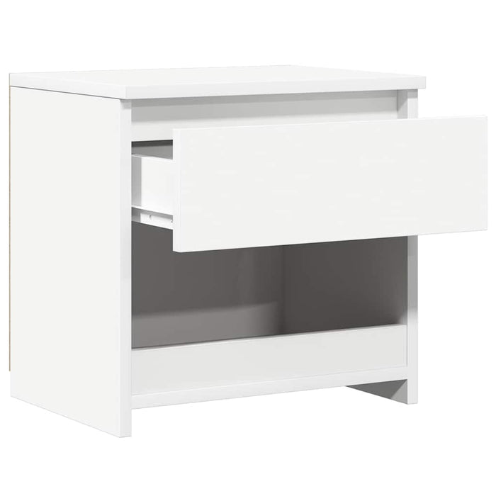 Noptiere, 2 buc., alb, 40x30x39 cm, lemn prelucrat - WALTI WALTI