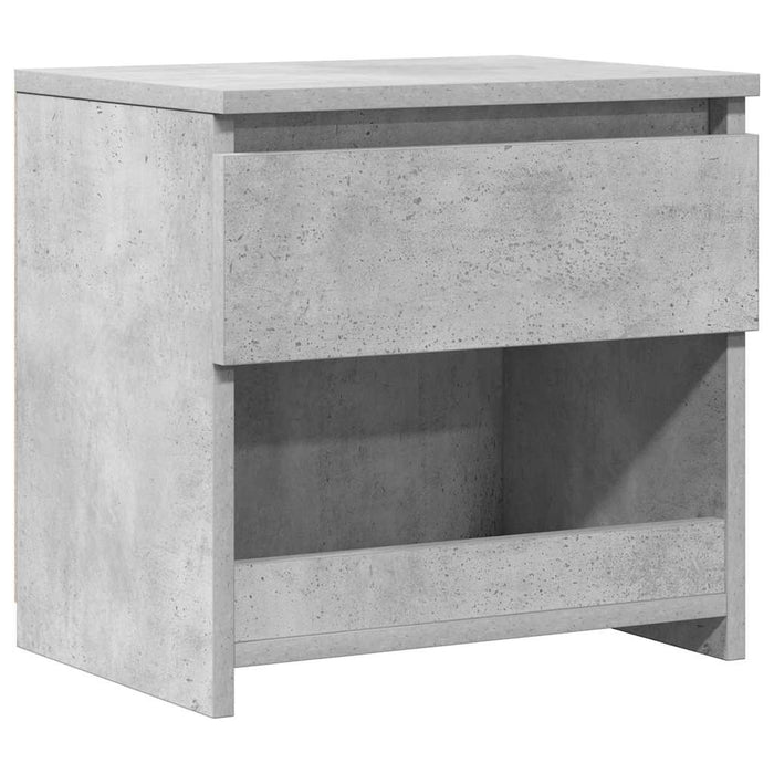 Noptieră, gri beton, 40x30x39 cm, lemn prelucrat - WALTI WALTI