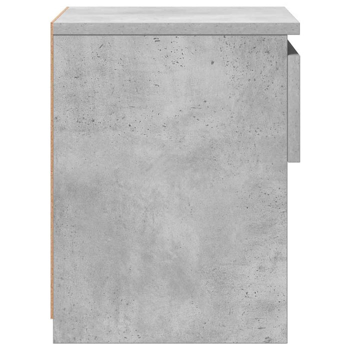 Noptieră, gri beton, 40x30x39 cm, lemn prelucrat - WALTI WALTI
