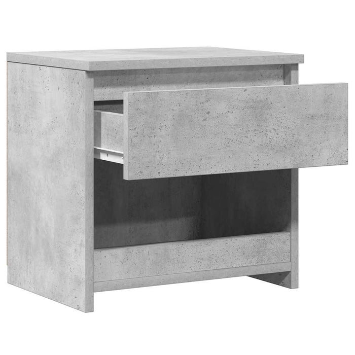Noptieră, gri beton, 40x30x39 cm, lemn prelucrat - WALTI WALTI