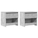 Noptiere, 2 buc., gri beton, 40x30x39 cm, lemn prelucrat - WALTI WALTI