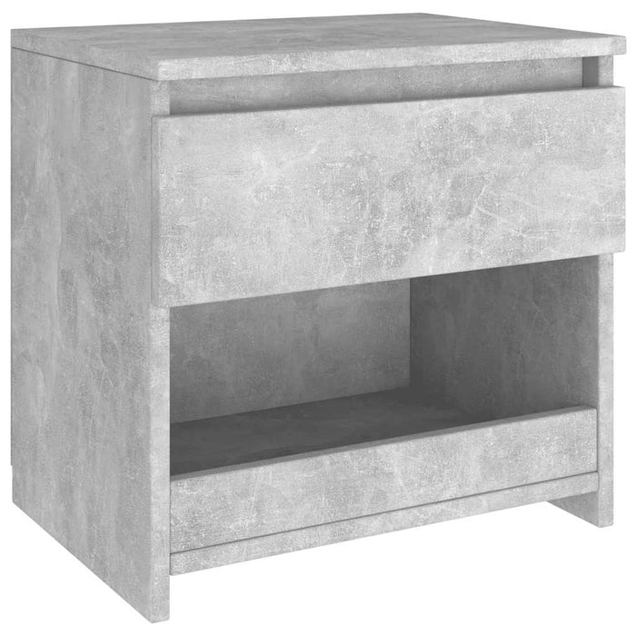 Noptiere, 2 buc., gri beton, 40x30x39 cm, lemn prelucrat - WALTI WALTI