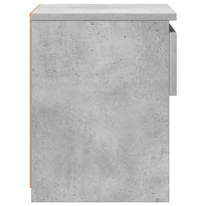 Noptiere, 2 buc., gri beton, 40x30x39 cm, lemn prelucrat - WALTI WALTI