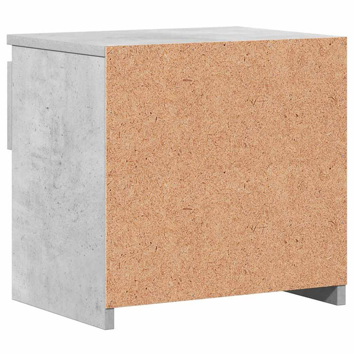 Noptiere, 2 buc., gri beton, 40x30x39 cm, lemn prelucrat - WALTI WALTI