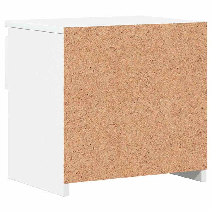 Noptiere, 2 buc., alb extralucios, 40x30x39 cm, lemn prelucrat - WALTI WALTI