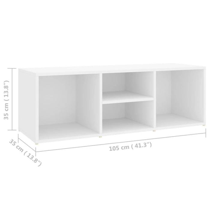 Banca depozitare pentru pantofi alb 105x35x35 cm lemn prelucrat - WALTI WALTI