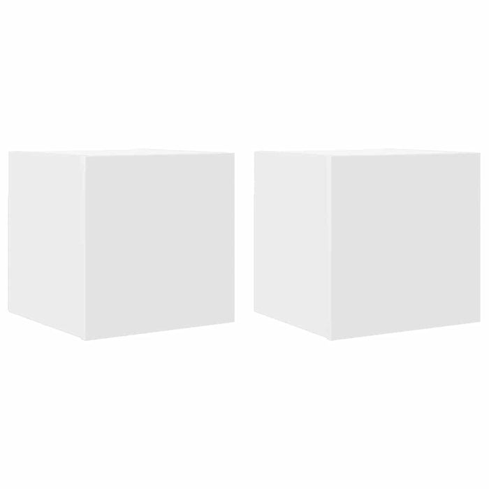 Dulapuri TV montate pe perete, 2 buc., alb, 30,5x30x30 cm - WALTI WALTI
