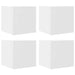 Dulapuri TV montaj pe perete, 4 buc., alb, 30,5x30x30 cm - WALTI WALTI