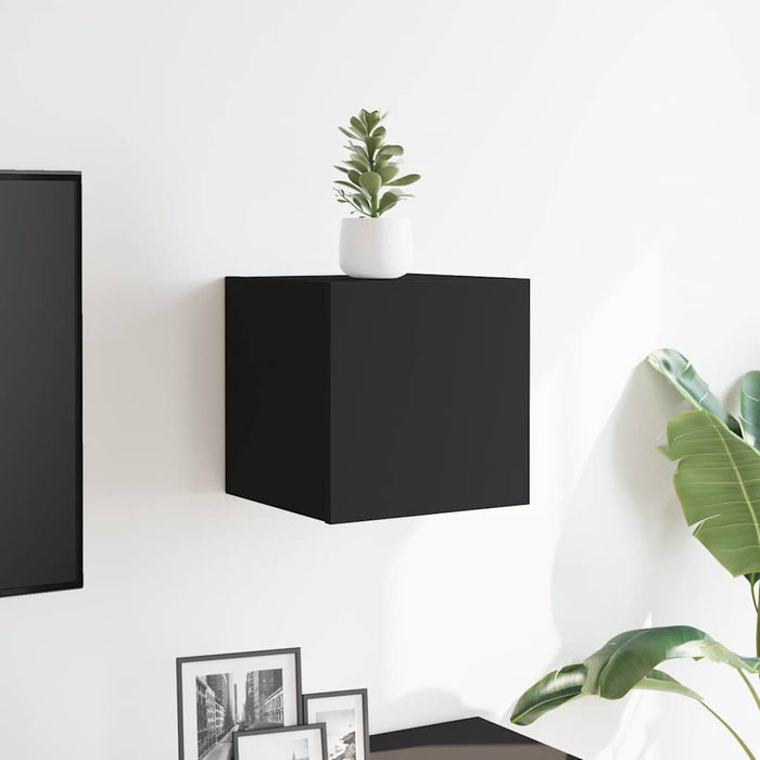 Dulap TV montaj pe perete, negru, 30,5x30x30 cm WALTI