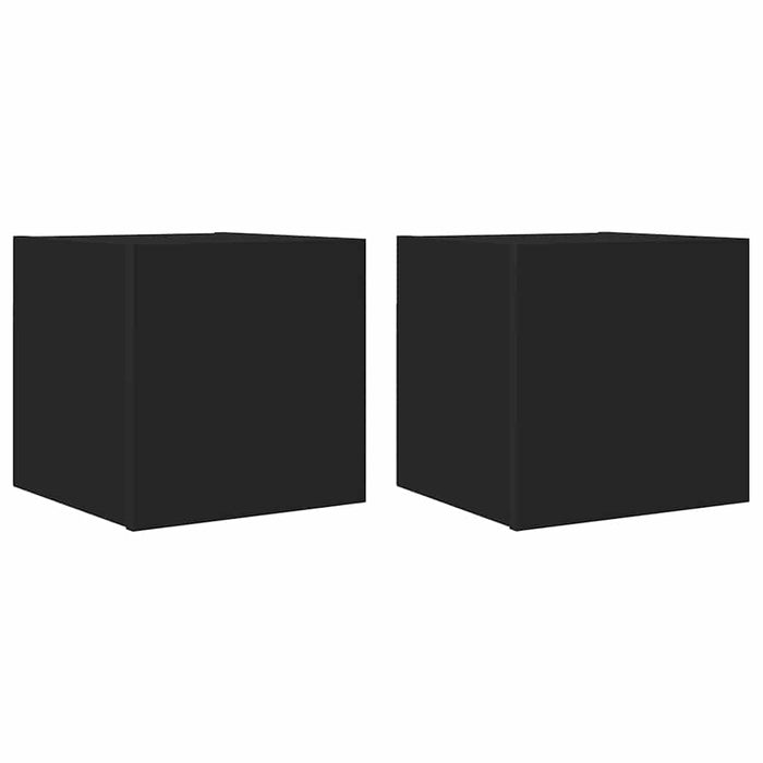 Dulapuri TV montaj pe perete, 2 buc., negru, 30,5x30x30 cm - WALTI WALTI