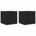 Dulapuri TV montaj pe perete, 2 buc., negru, 30,5x30x30 cm - WALTI WALTI