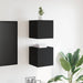 Dulapuri TV montaj pe perete, 2 buc., negru, 30,5x30x30 cm - WALTI WALTI