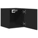 Dulapuri TV montaj pe perete, 2 buc., negru, 30,5x30x30 cm - WALTI WALTI