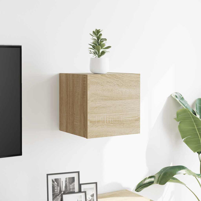 Dulap TV montaj pe perete, stejar sonoma, 30,5x30x30 cm WALTI