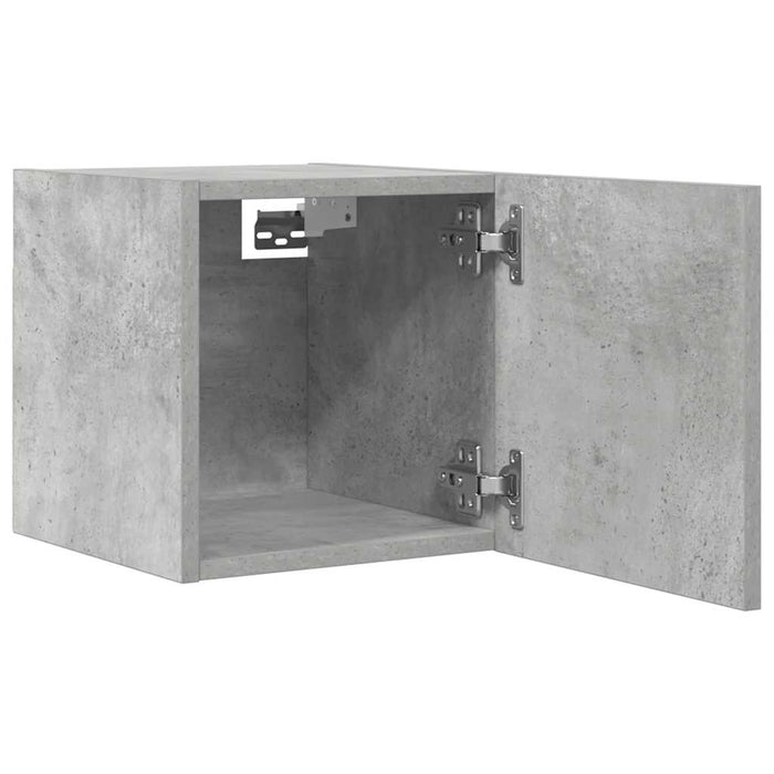 Dulapuri TV montaj pe perete, 2 buc., gri beton, 30,5x30x30 cm - WALTI WALTI