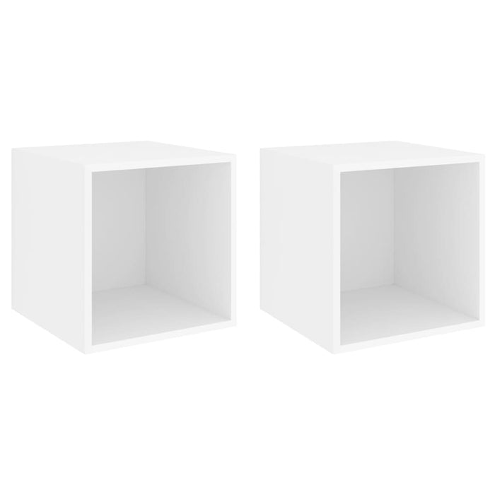 Dulapuri de perete, 2 buc., alb, 37x37x37 cm, PAL - WALTI WALTI
